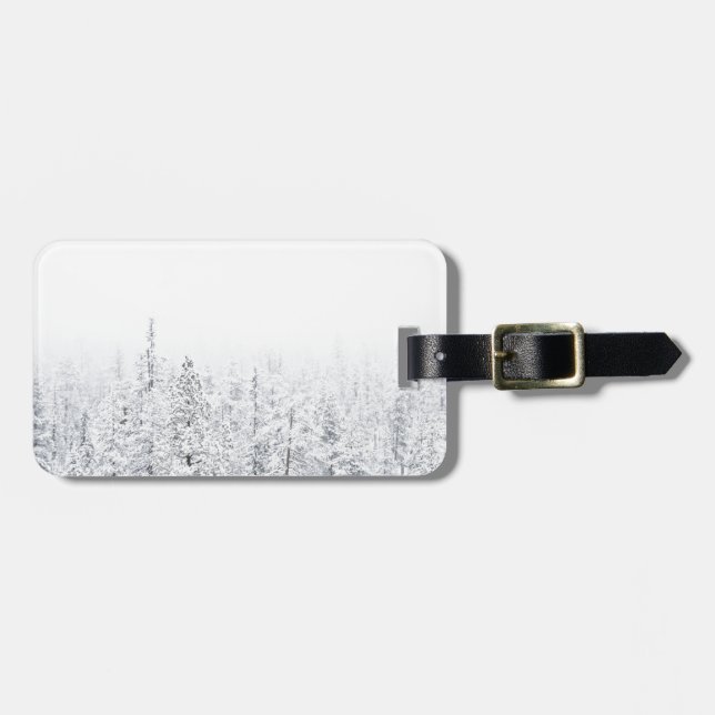 Snöig skog bagagebricka (Horisontell Framsida)