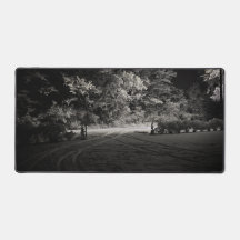 Snöig skog på natten