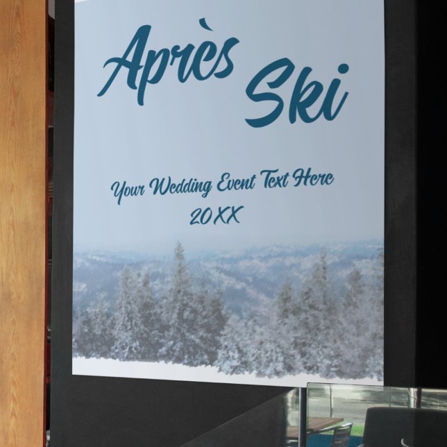 Snöig Skogs Efter Ski Bröllopshändelse Poster (Skapare uppladdad)
