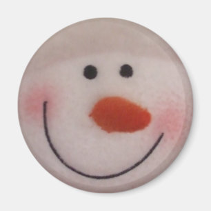 Snöig snögubbe magnet