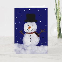 Snöig snögubbehelgdagskortet helgkort