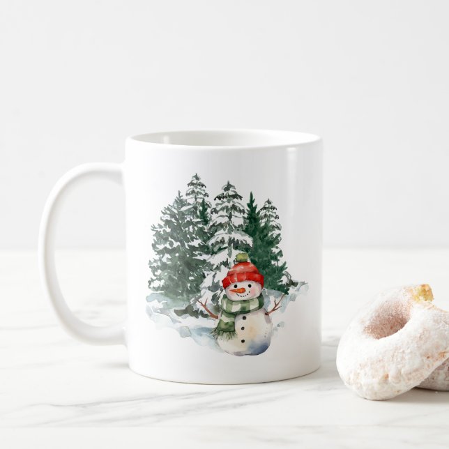 Snöig Snöman Kaffemugg (Med munk)