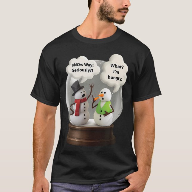 Snöig Snöman Snökula T Shirt (Framsida)
