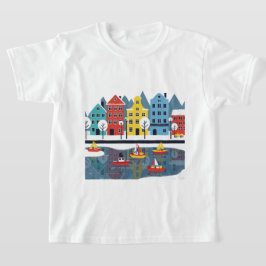 Snöig stad t shirt