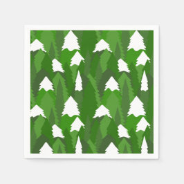 Snöig tallskog pappersservett