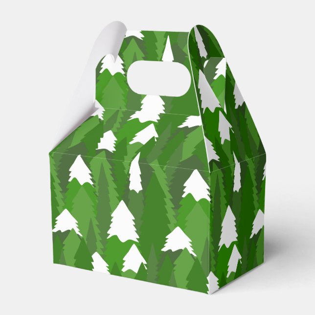 Snöig tallskog presentaskar (Framsidan Sidan)