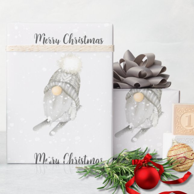 Snöig Tomte Julpresentpapper Presentpapper (Skapare uppladdad)