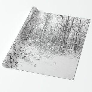Snöig träd i Poconosen Presentpapper