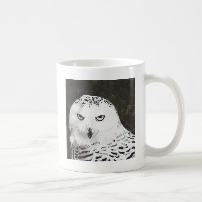 Snöig uggla kaffemugg (Höger)