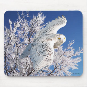 "Snöig uggla" Mousepad Musmatta