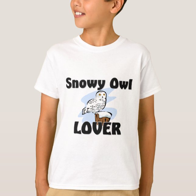 Snöig ugglaälskare t shirt (Framsida)