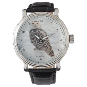 Snöig ugglaklocka armbandsur