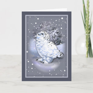 Snöig ugglakort kort