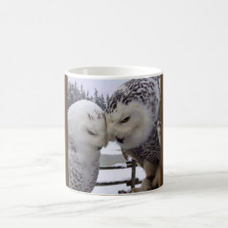 Snöig ugglalove birdsmugg kaffemugg