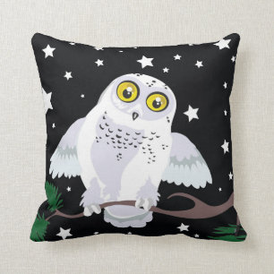 Snöig ugglaStarlight Winter~throw kudder Kudde