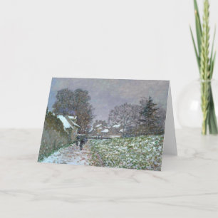 Snöig väg på Argenteuil Helgkort