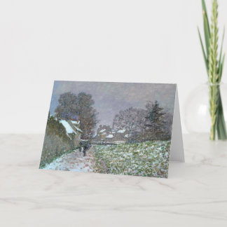 Snöig väg på Argenteuil Helgkort