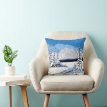 Snöig vinter ljus