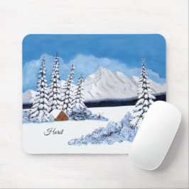 Snöig vinter musmatta