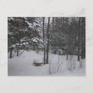 Snöig vinterdag vykort