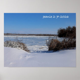 Snöiga Delawarefloden Poster