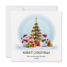 Snöiga Leenden & Julglädje Julkort