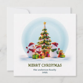 Snöiga Leenden & Julglädje Julkort