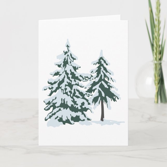 Snöiga städsegröna kort (Framsida)