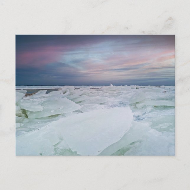 Snöiga toppar Vinterlandskap Scenisk Vykort (Framsida)