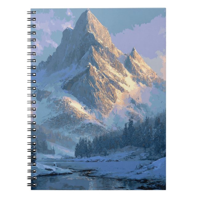Snöigt berg anteckningsbok (Framsidan)