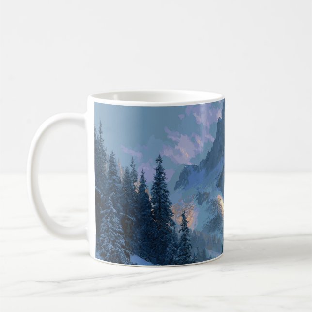 Snöigt berg kaffemugg (Vänster)