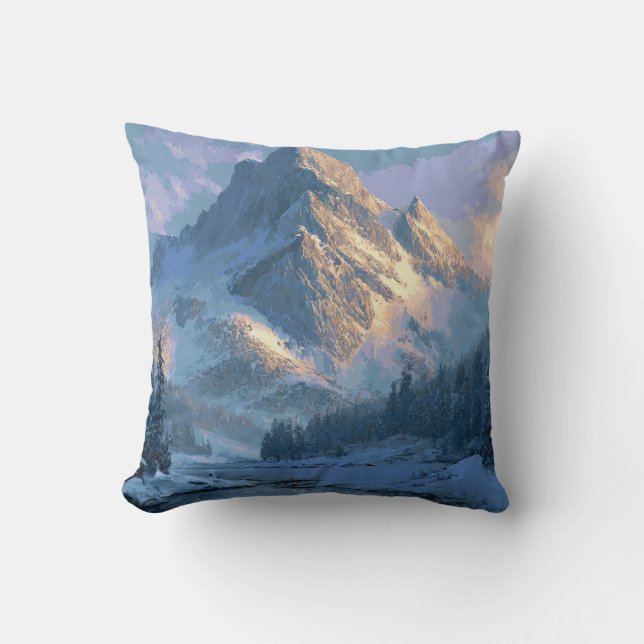 Snöigt berg kudde (Framsida)