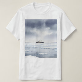 Snöigt vinterlandskap t shirt