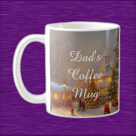 Snöj Julgranar i nostalgic byscen Kaffemugg