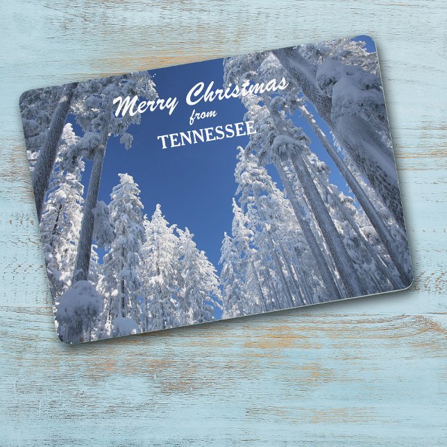 Snöj Träd från Tennessee-fotomall Julkort (Skapare uppladdad)