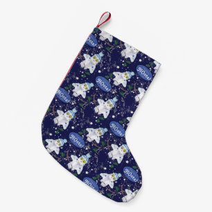 Snöj Uggla med Hat Helgdag Mönster Liten Julstrumpa