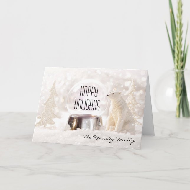 Snöjordklot i vinterplats helgkort (Framsida)