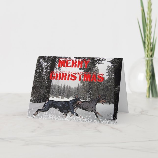 SnöjulDobermans Helgkort (Framsida)