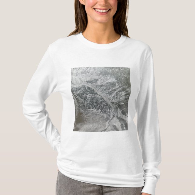Snök och dunkel i centrala Ryssland som visar Ob R Tee Shirt (Framsida)