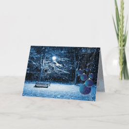 Snokande julkort helgkort