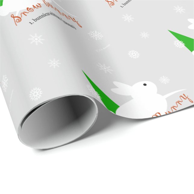 Snökanin Julpresentpapper Presentpapper (Rullad Hörn)