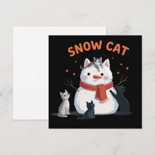 Snökatt Jul Katter Älskare Present Holiday Vinter  Julkort