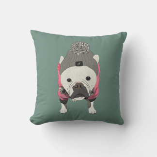 Snöklart, fransk Bulldog Kudde