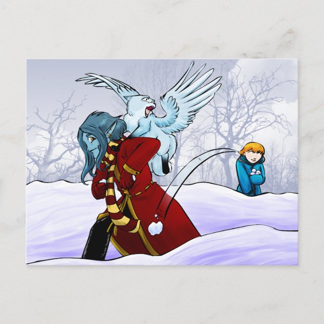 Snökulor! Vykort (Framsida)