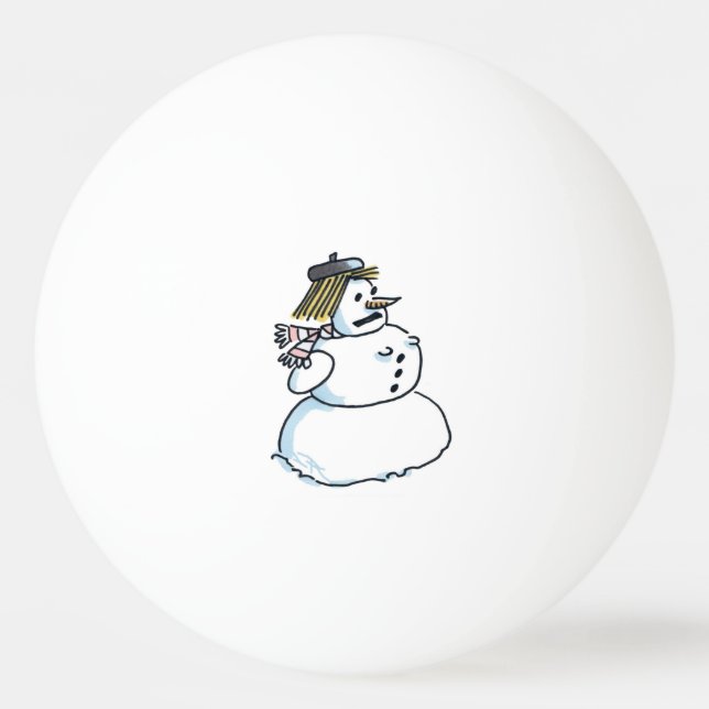Snökvinna 1-stjärnig pong boll (Framsidan)