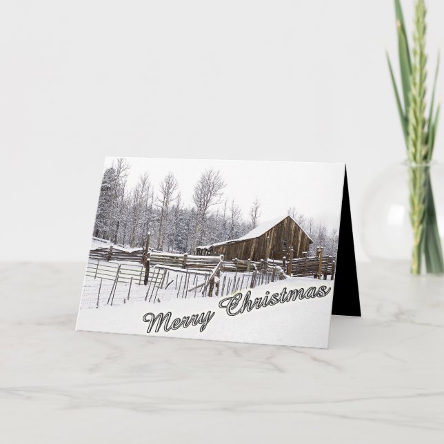 Snölandgård Fotografi Typografi Anpassad Helgkort (Framsida)