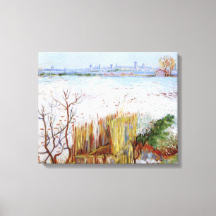 Snölandskap, berömd målning av Van Gogh Canvastryck