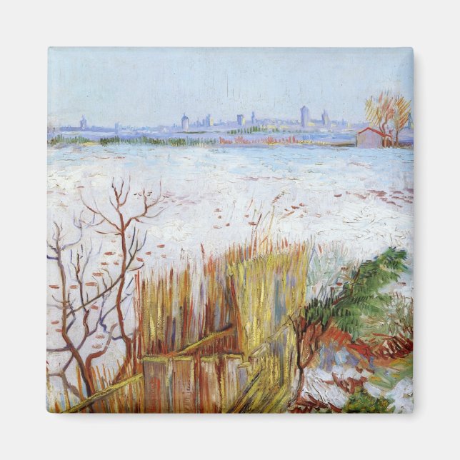 Snölandskap, berömd målning av Van Gogh Magnet (Framsidan)