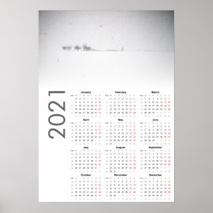 Snölandskap Kalender 2021 Affisch