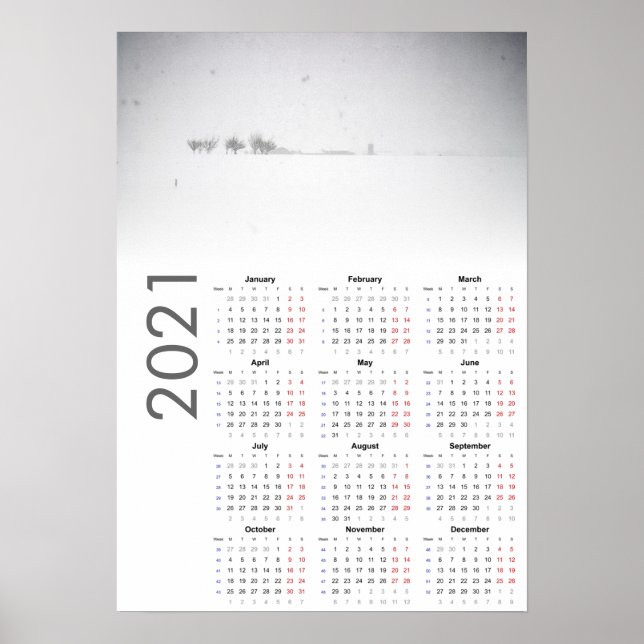 Snölandskap Kalender 2021 Affisch (Framsidan)